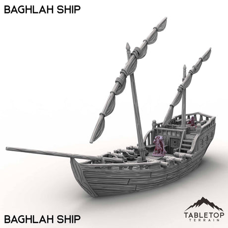 Tabletop Terrain Ship Baghlah Ship / 32mm Baghlah Ship