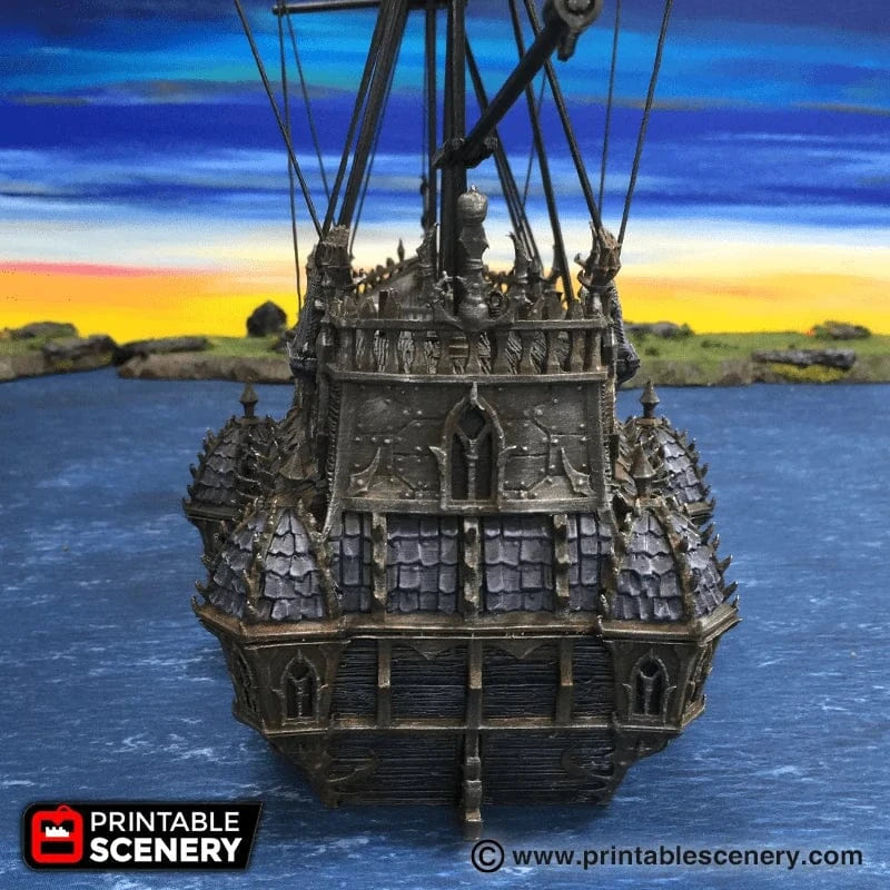 Tabletop Terrain Ship Black Ship - Pirate Ship