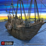 Tabletop Terrain Ship Black Ship - Pirate Ship