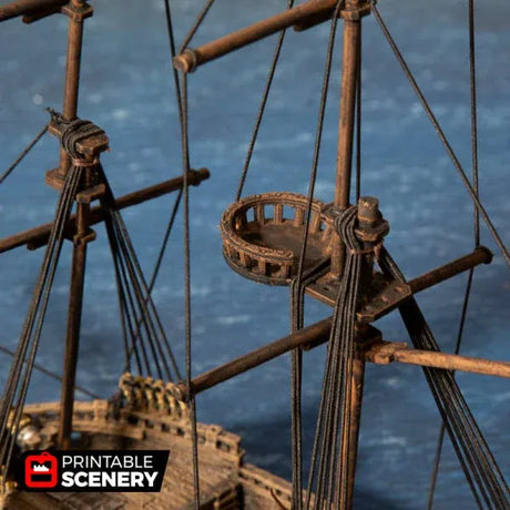 Tabletop Terrain Ship Brig - Pirate Ship