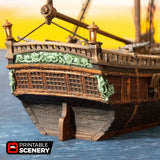Tabletop Terrain Ship Brig - Pirate Ship