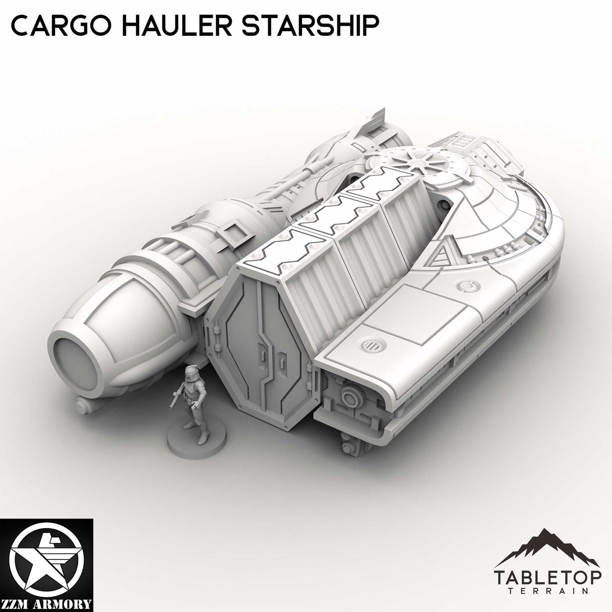 Tabletop Terrain Ship Cargo Hauler Starship