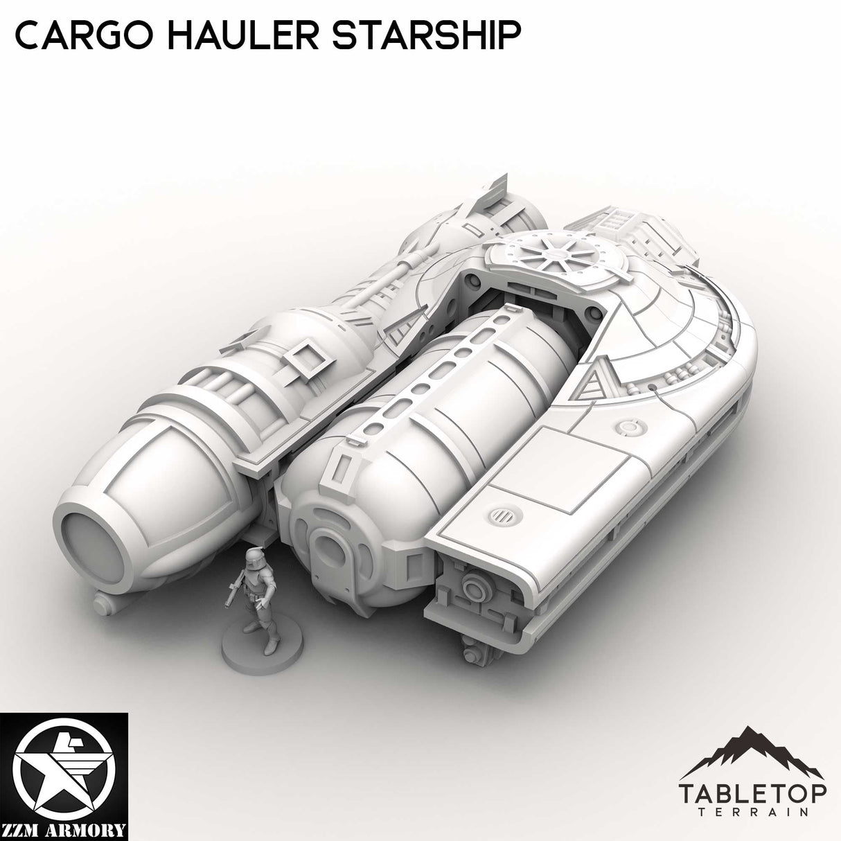 Tabletop Terrain Ship Cargo Hauler Starship