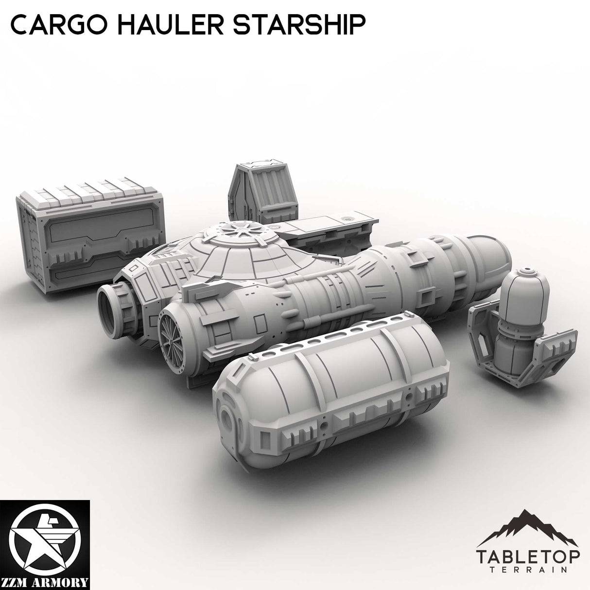 Tabletop Terrain Ship Cargo Hauler Starship