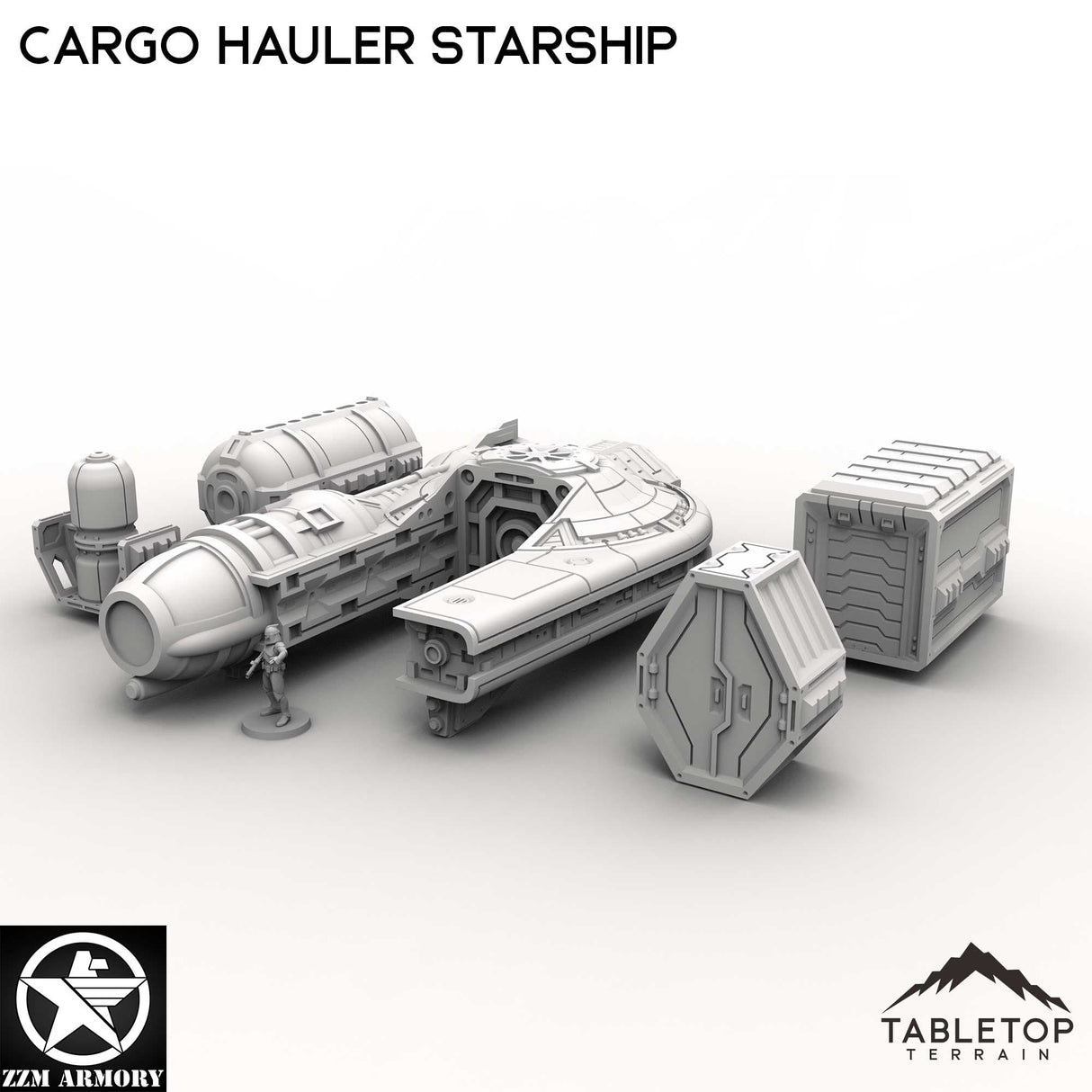 Tabletop Terrain Ship Cargo Hauler Starship