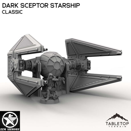 Tabletop Terrain Ship Classic Dark Sceptor Starship