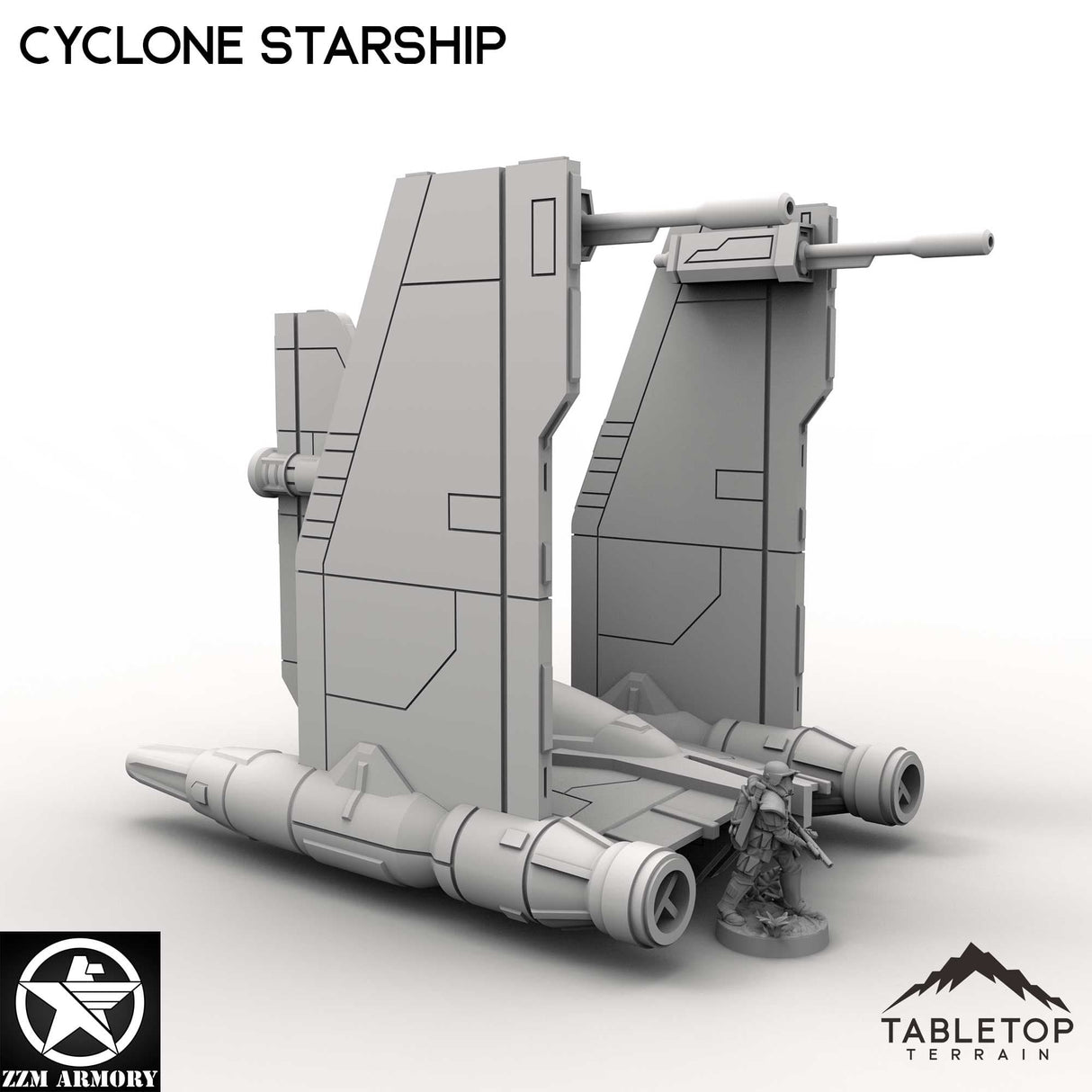 Tabletop Terrain Ship Cyclone Starship