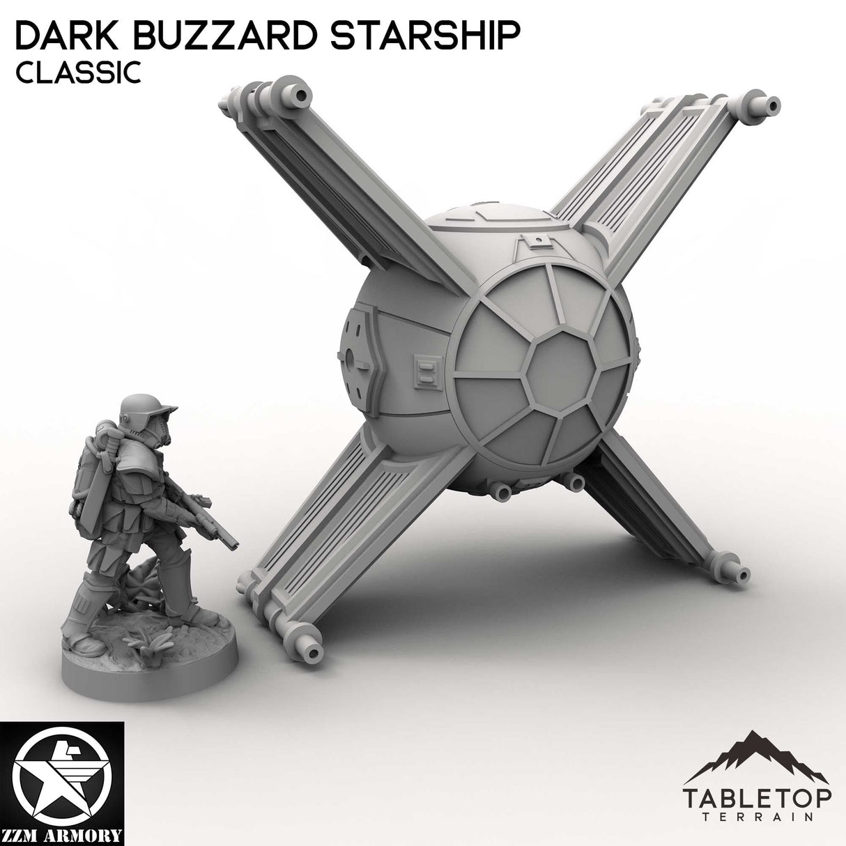 Tabletop Terrain Ship Dark Buzzard Classic Dark Buzzard Starship