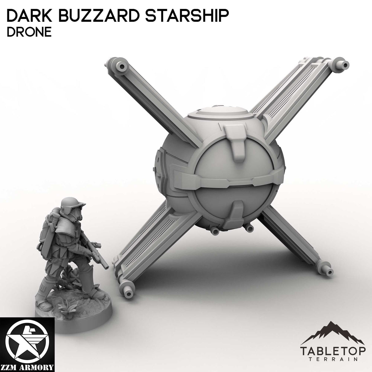 Tabletop Terrain Ship Dark Buzzard Drone Dark Buzzard Starship