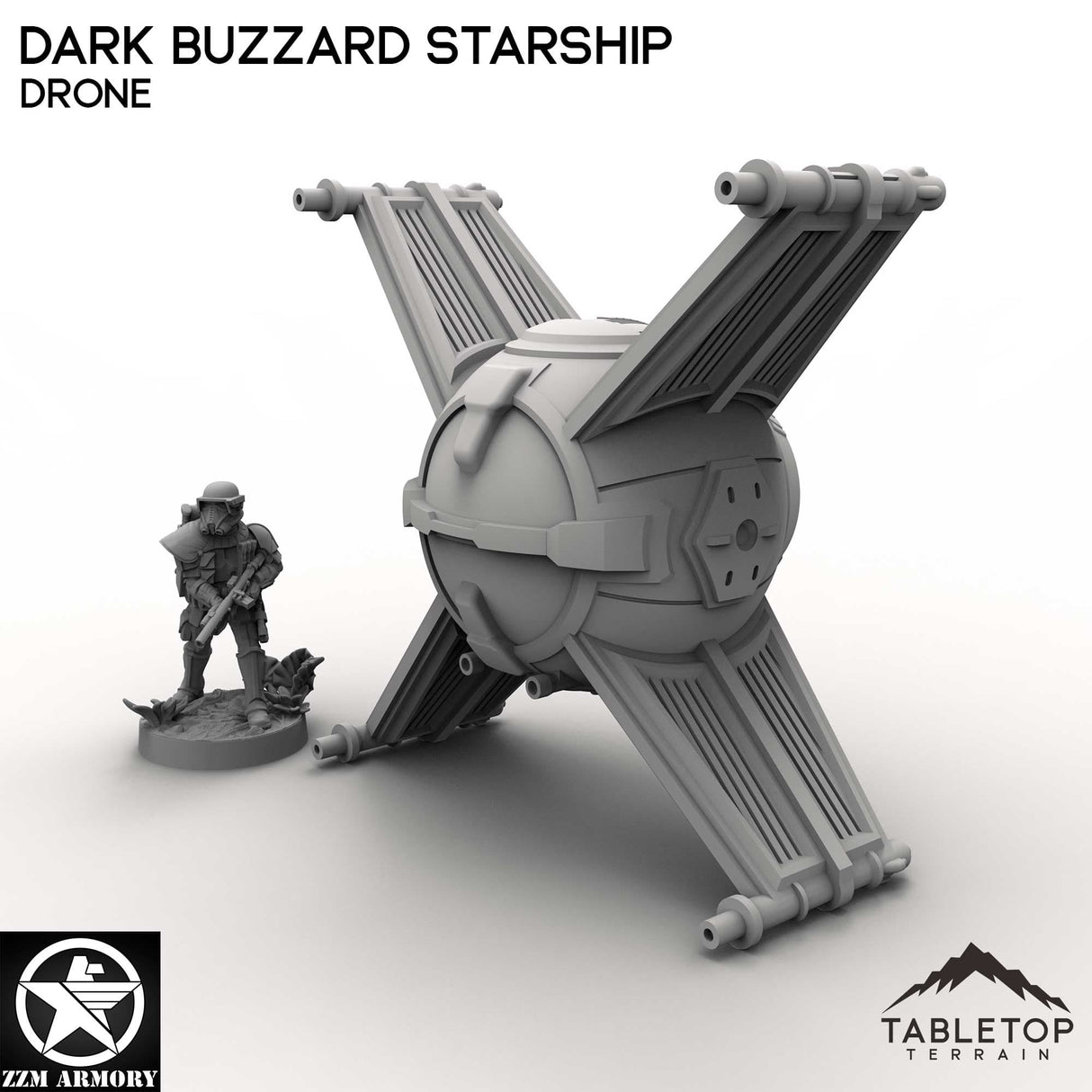 Tabletop Terrain Ship Dark Buzzard Starship