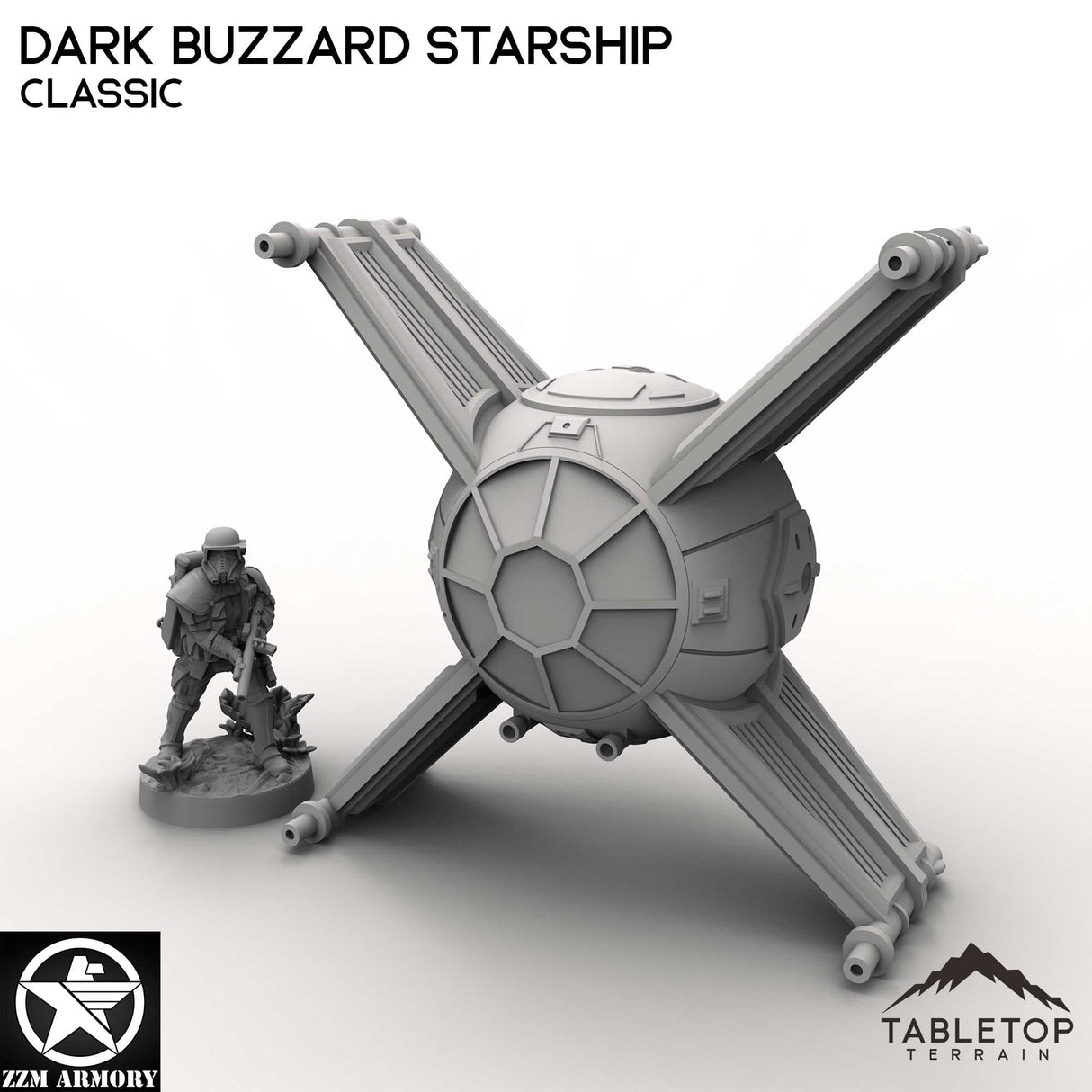 Tabletop Terrain Ship Dark Buzzard Starship