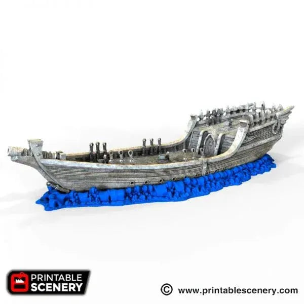 Tabletop Terrain Ship Dhow - Pirate Merchant Ship
