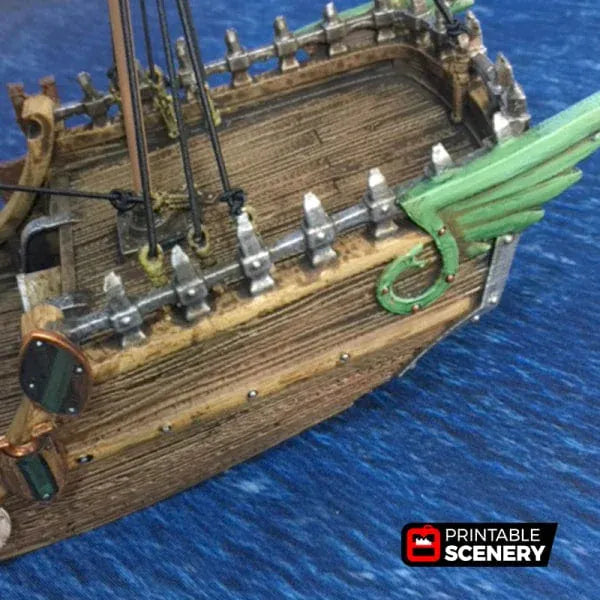 Tabletop Terrain Ship Dhow - Pirate Merchant Ship
