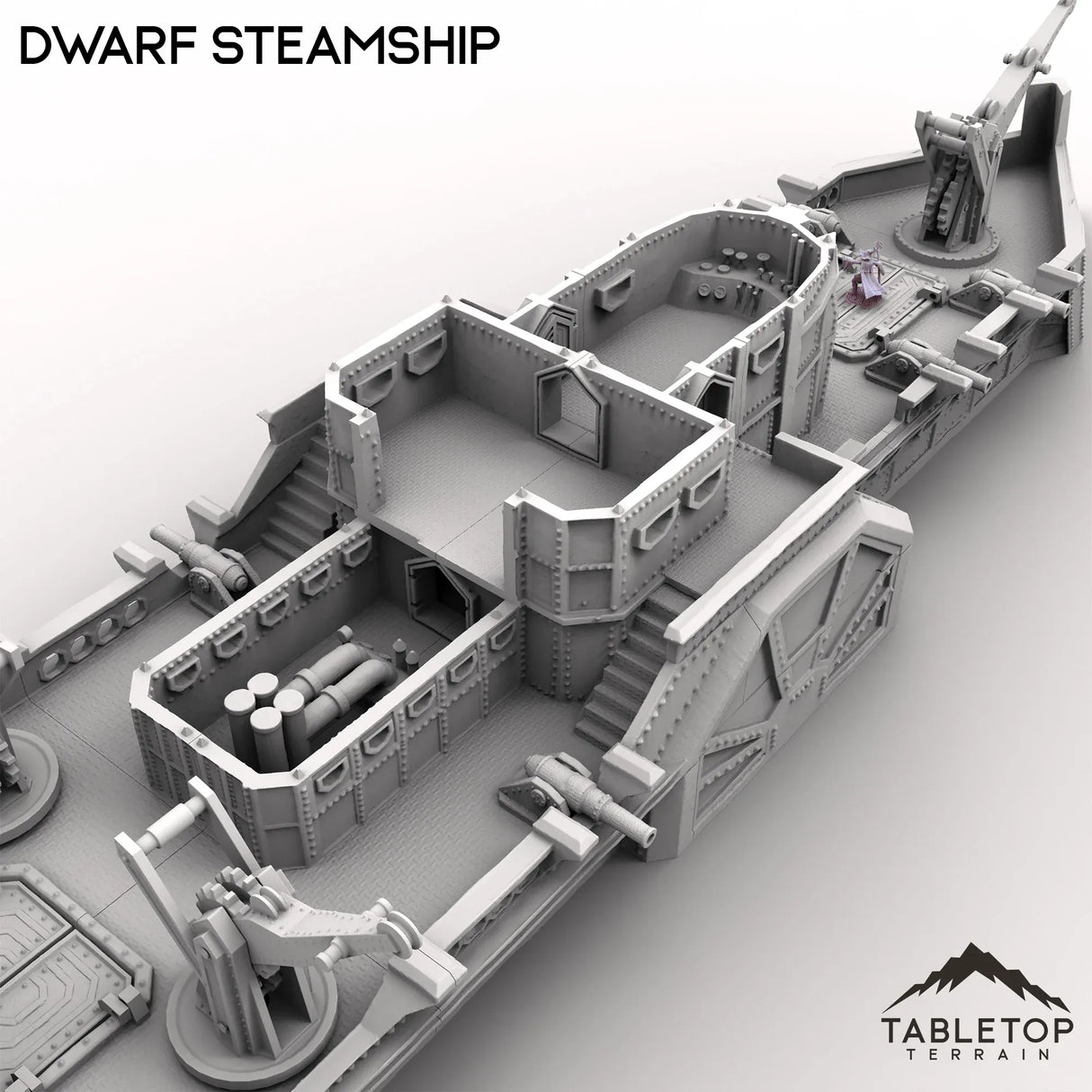 Tabletop Terrain Ship Dwarf Steam Ship