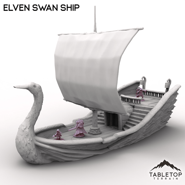 Tabletop Terrain Ship Elven Swan Ship