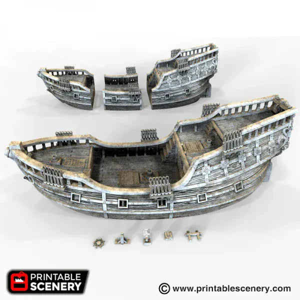 Tabletop Terrain Ship Fluyt - Pirate Ship
