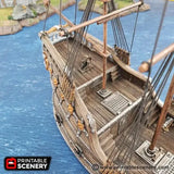 Tabletop Terrain Ship Fluyt - Pirate Ship