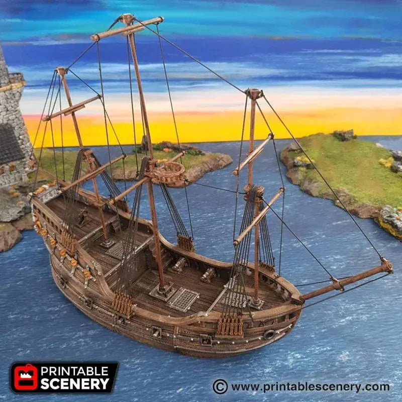 Tabletop Terrain Ship Fluyt - Pirate Ship
