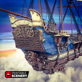 Tabletop Terrain Ship Flying Frigate - Flying Pirate Ship