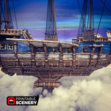 Tabletop Terrain Ship Flying Frigate - Flying Pirate Ship