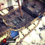 Tabletop Terrain Ship Flying Frigate - Flying Pirate Ship
