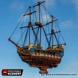 Tabletop Terrain Ship Flying Frigate - Flying Pirate Ship