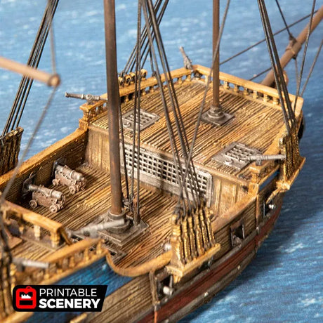 Tabletop Terrain Ship Frigate Mk2 - Pirate Ship
