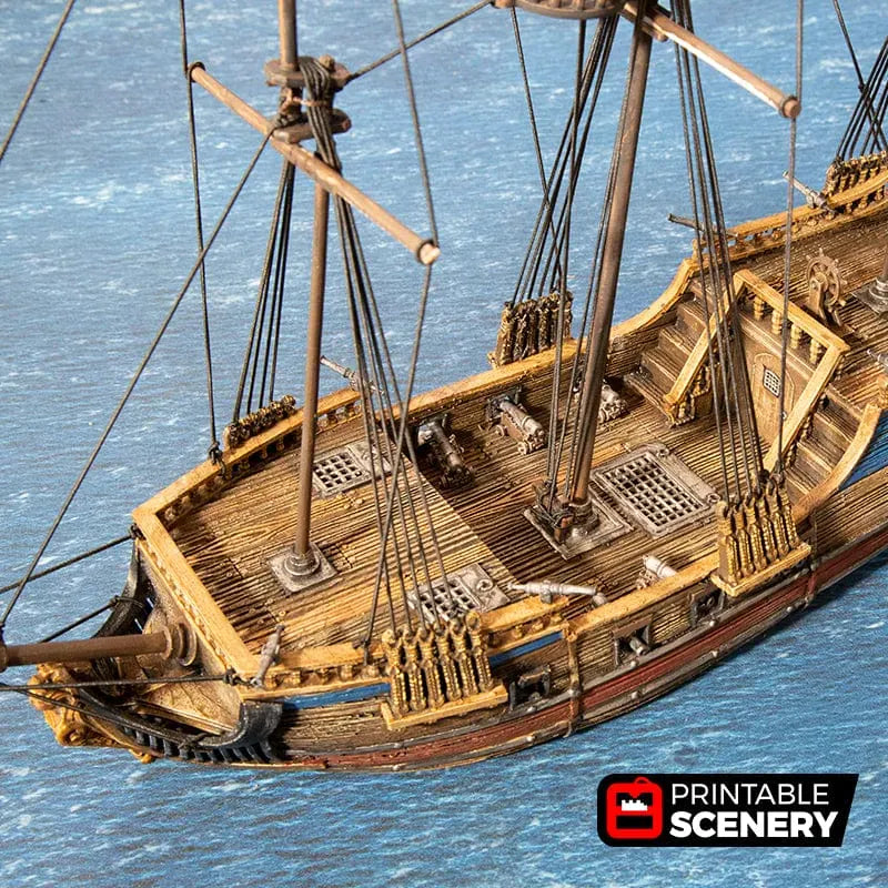 Tabletop Terrain Ship Frigate Mk2 - Pirate Ship