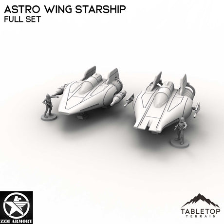 Tabletop Terrain Ship Full Set Astro Wing Starship