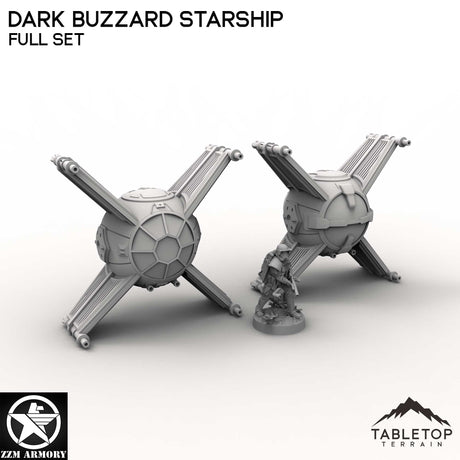 Tabletop Terrain Ship Full Set Dark Buzzard Starship
