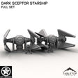 Tabletop Terrain Ship Full Set Dark Sceptor Starship