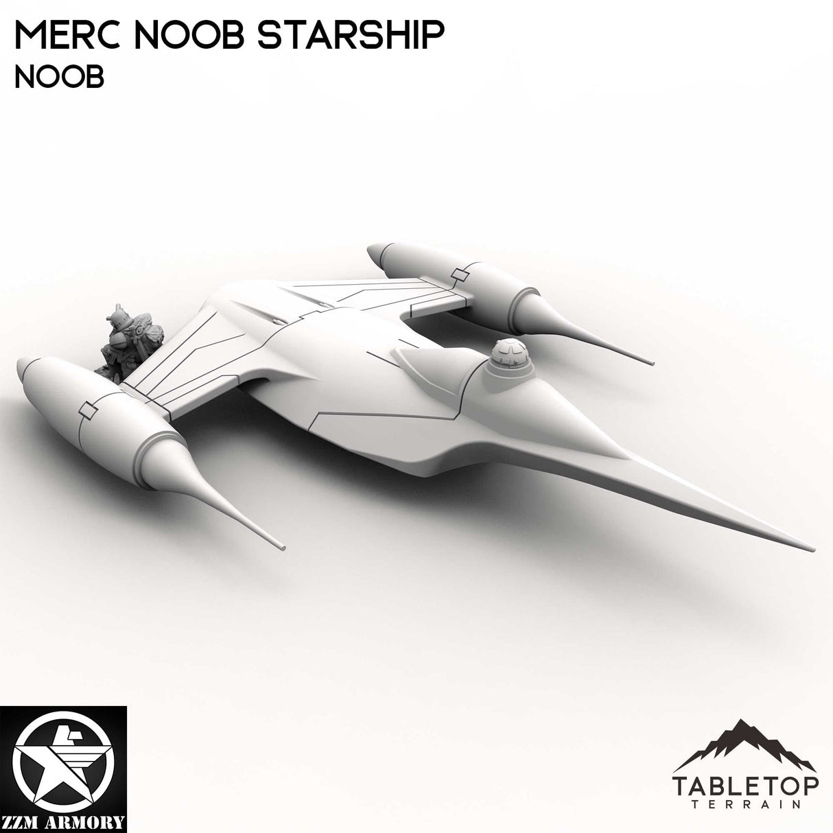 Tabletop Terrain Ship Merc Noob Starship