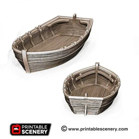 Tabletop Terrain Ship Row Boat Long boat - Pirate Ship