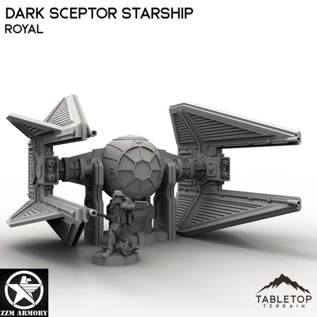 Tabletop Terrain Ship Royal Dark Sceptor Starship