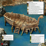 Tabletop Terrain Ship Ruined Longboat