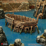 Tabletop Terrain Ship Ruined Longboat