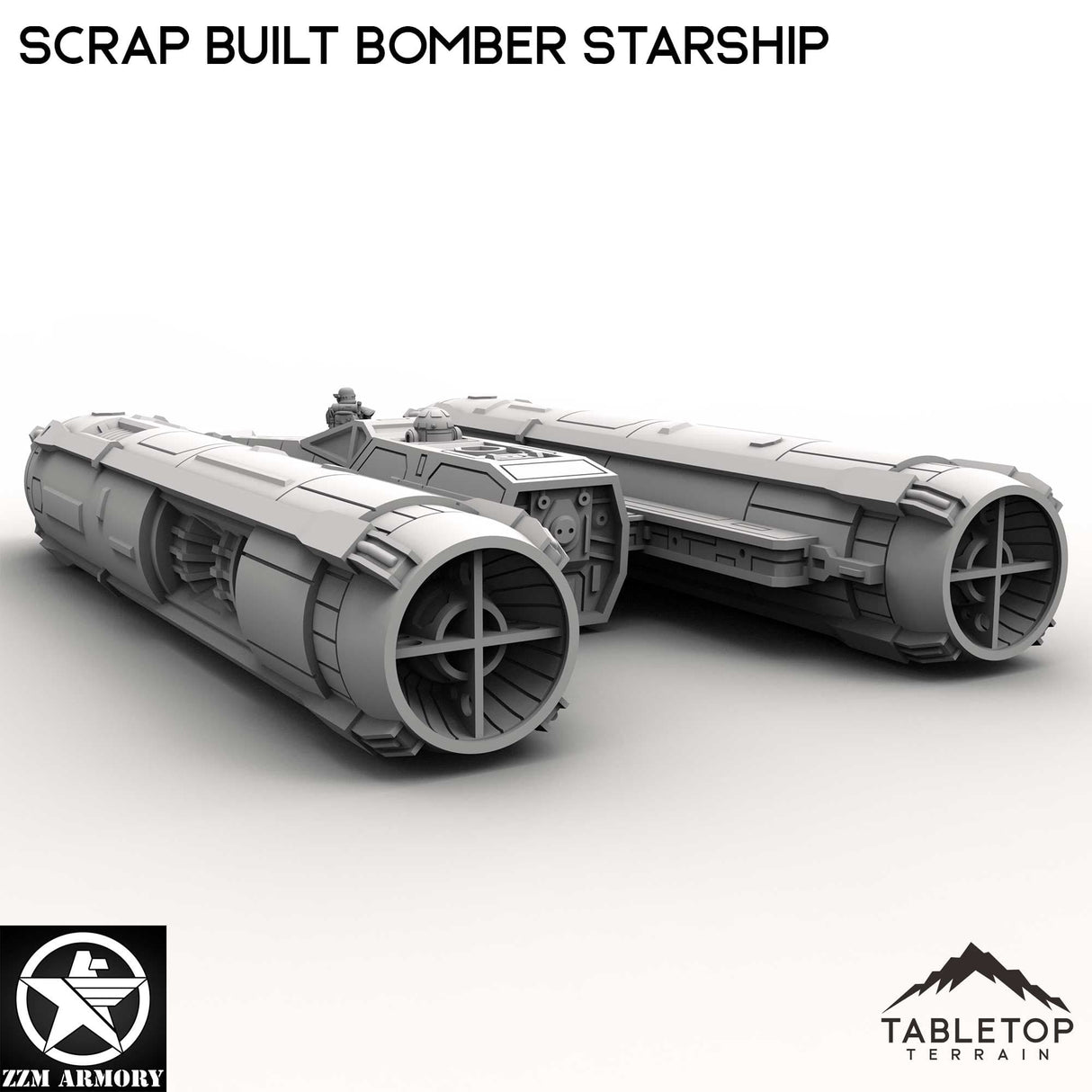 Tabletop Terrain Ship Scrap Built Bomber Starship