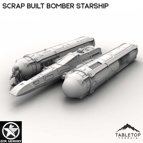 Tabletop Terrain Ship Scrap Built Bomber Starship