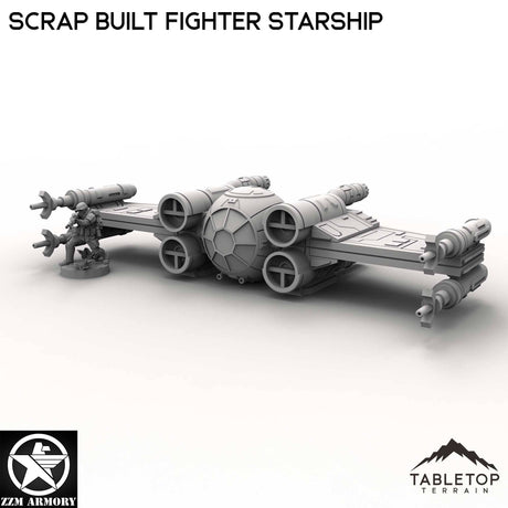 Tabletop Terrain Ship Scrap Built Fighter Starship