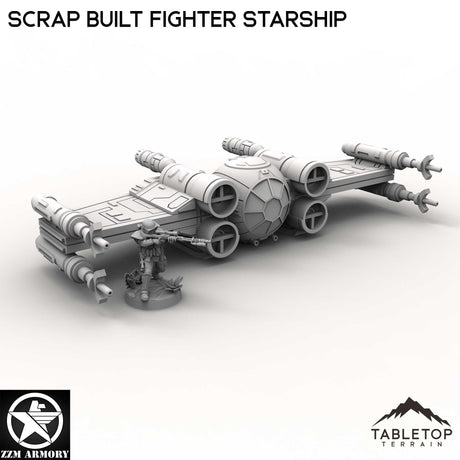 Tabletop Terrain Ship Scrap Built Fighter Starship
