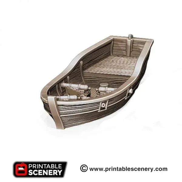 Tabletop Terrain Ship Skiff - Pirate Ship