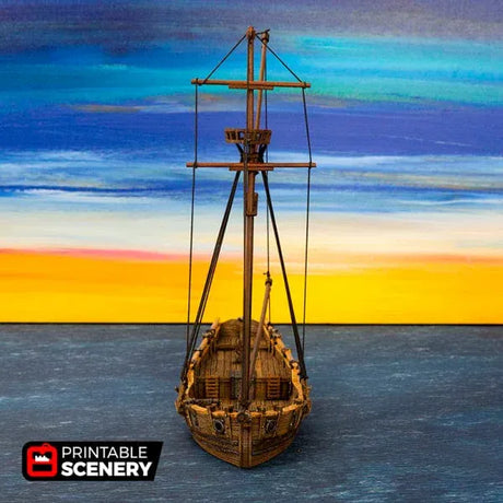 Tabletop Terrain Ship Sloop - Pirate Ship