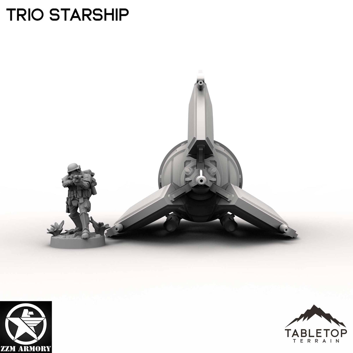 Tabletop Terrain Ship Trio Starship