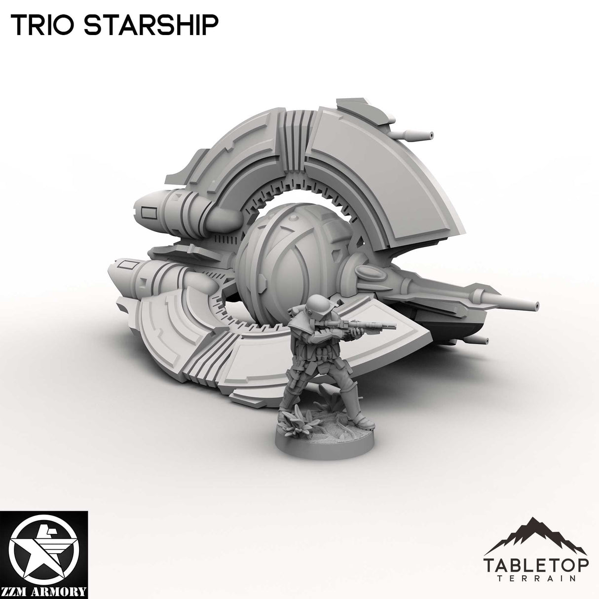 Tabletop Terrain Ship Trio Starship