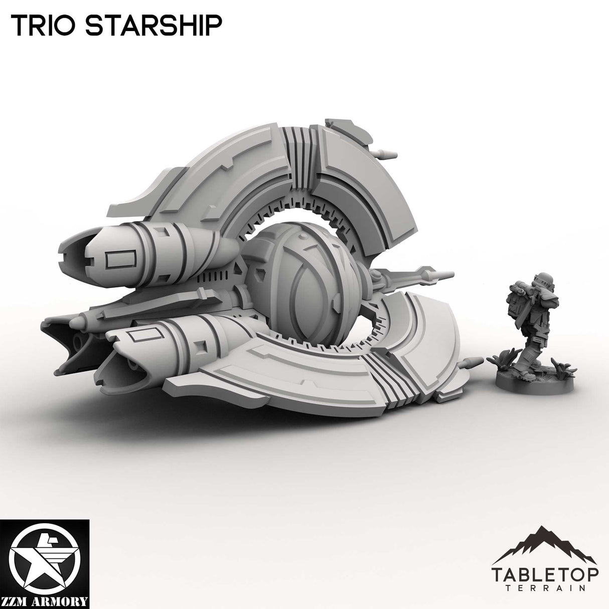 Tabletop Terrain Ship Trio Starship
