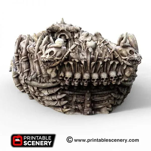 Tabletop Terrain Ship Undead Sloop - Undead Pirate Ship