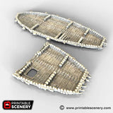 Tabletop Terrain Ship Undead Sloop - Undead Pirate Ship