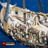 Tabletop Terrain Ship Undead Sloop - Undead Pirate Ship