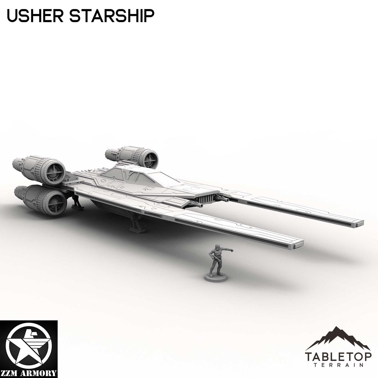 Tabletop Terrain Ship Usher Starship
