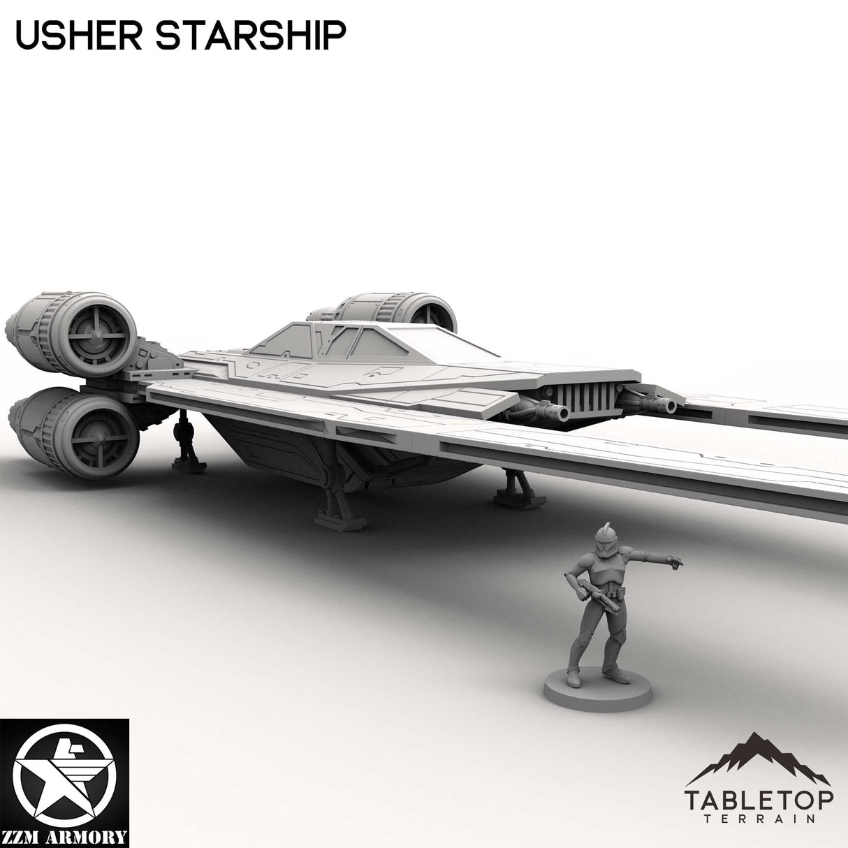 Tabletop Terrain Ship Usher Starship